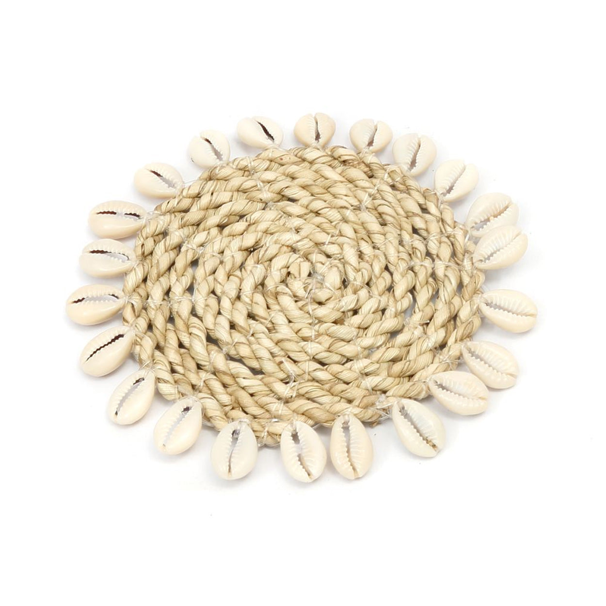 De Raffia Schelponderzetter - Naturel