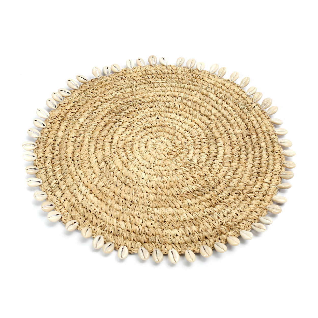 De Raffia Schelpen Placemat - Natuurlijk