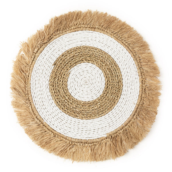 De Zeegras Raffia Placemat - Natuurlijk Wit