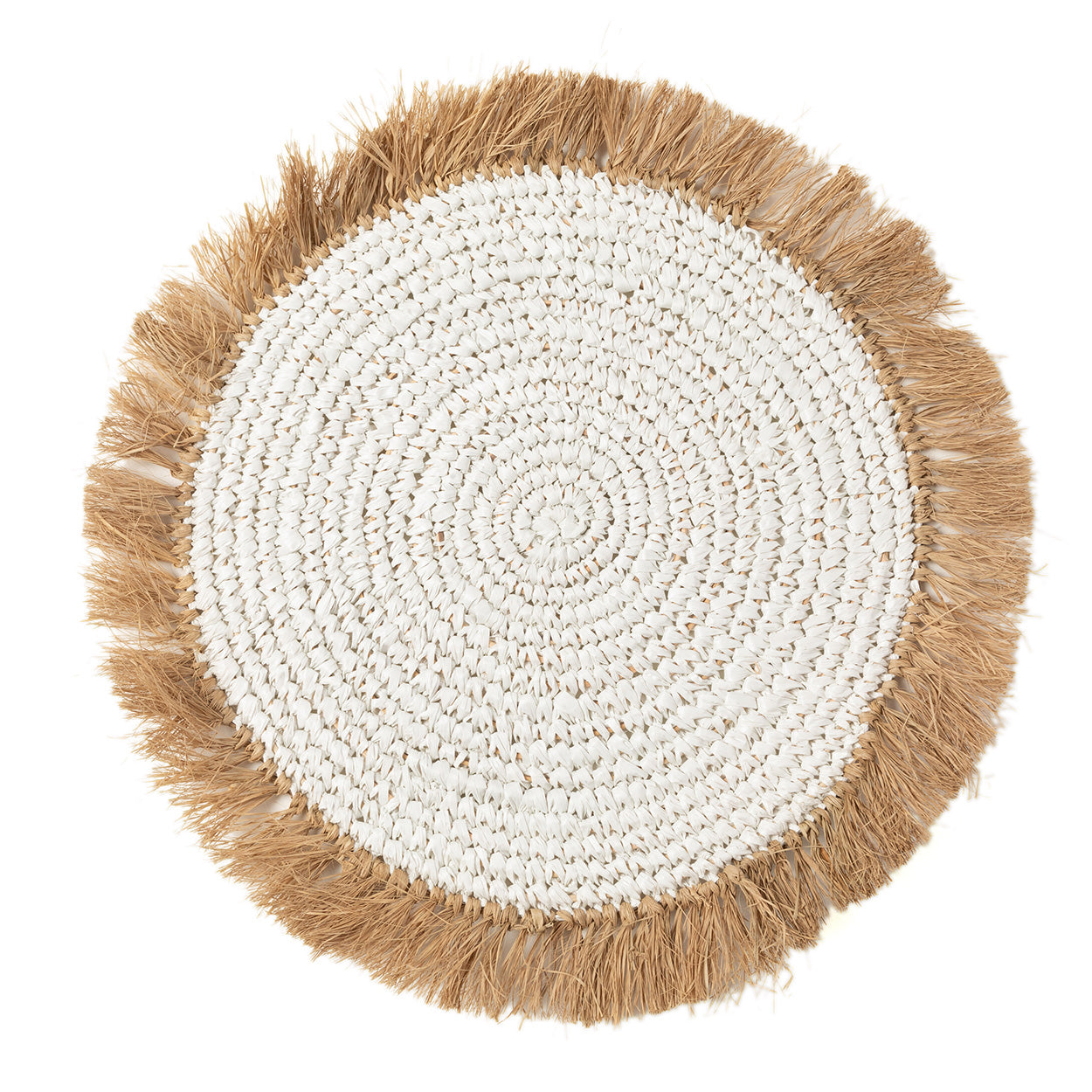 De Waterhyacint Raffia Placemat - Wit Natuurlijk