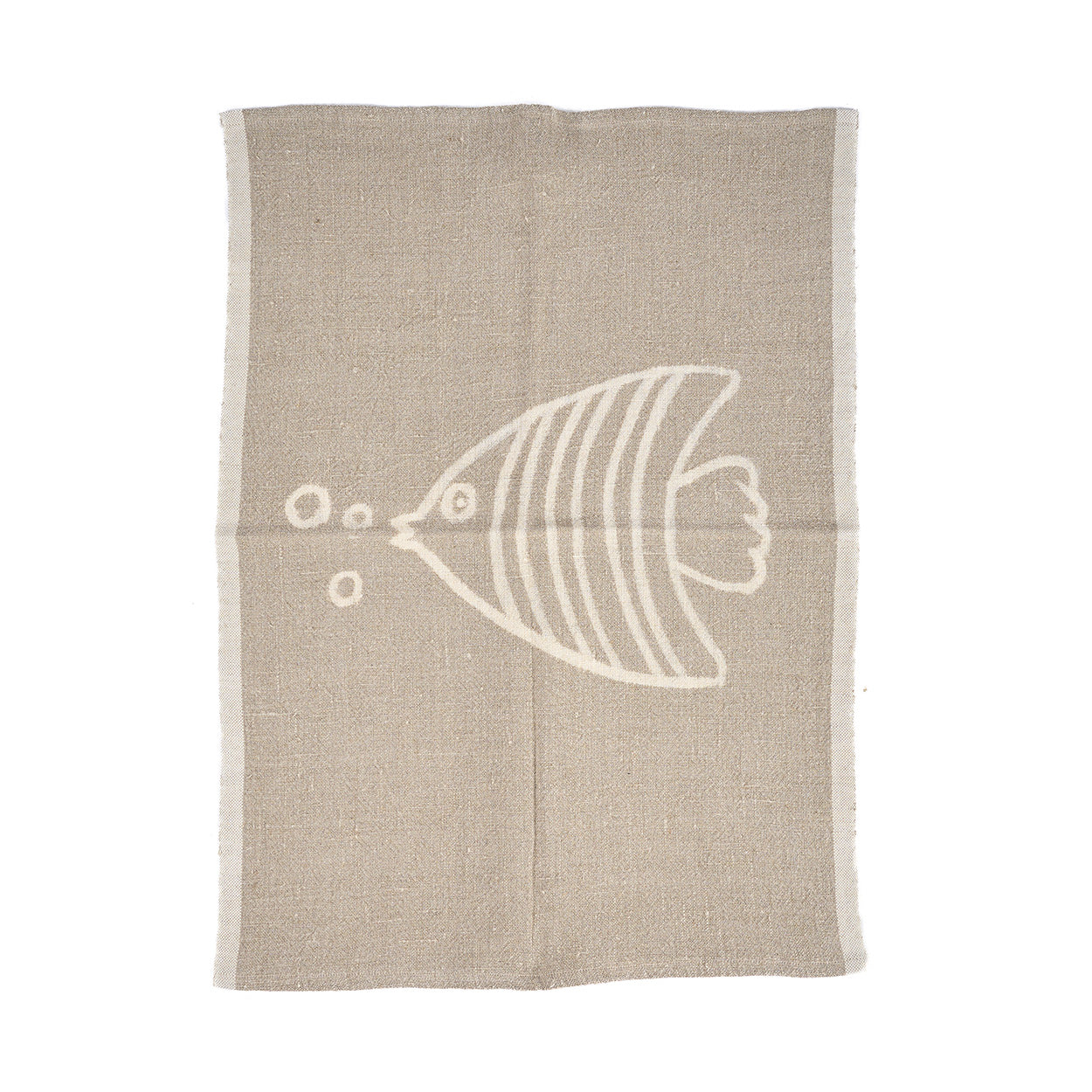 The Linen Fish Kitchen Towel - Natural White - 50x70