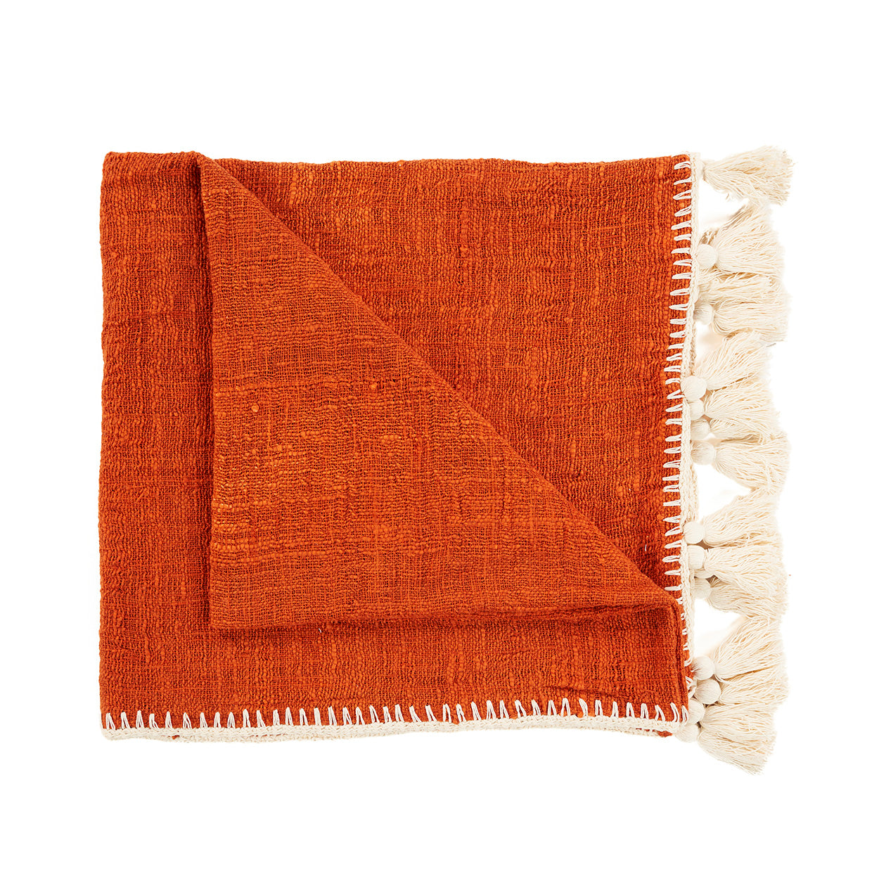 The Stitch Bed Throw - Terracotta