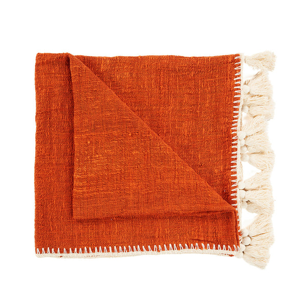 The Stitch Bed Throw - Terracotta