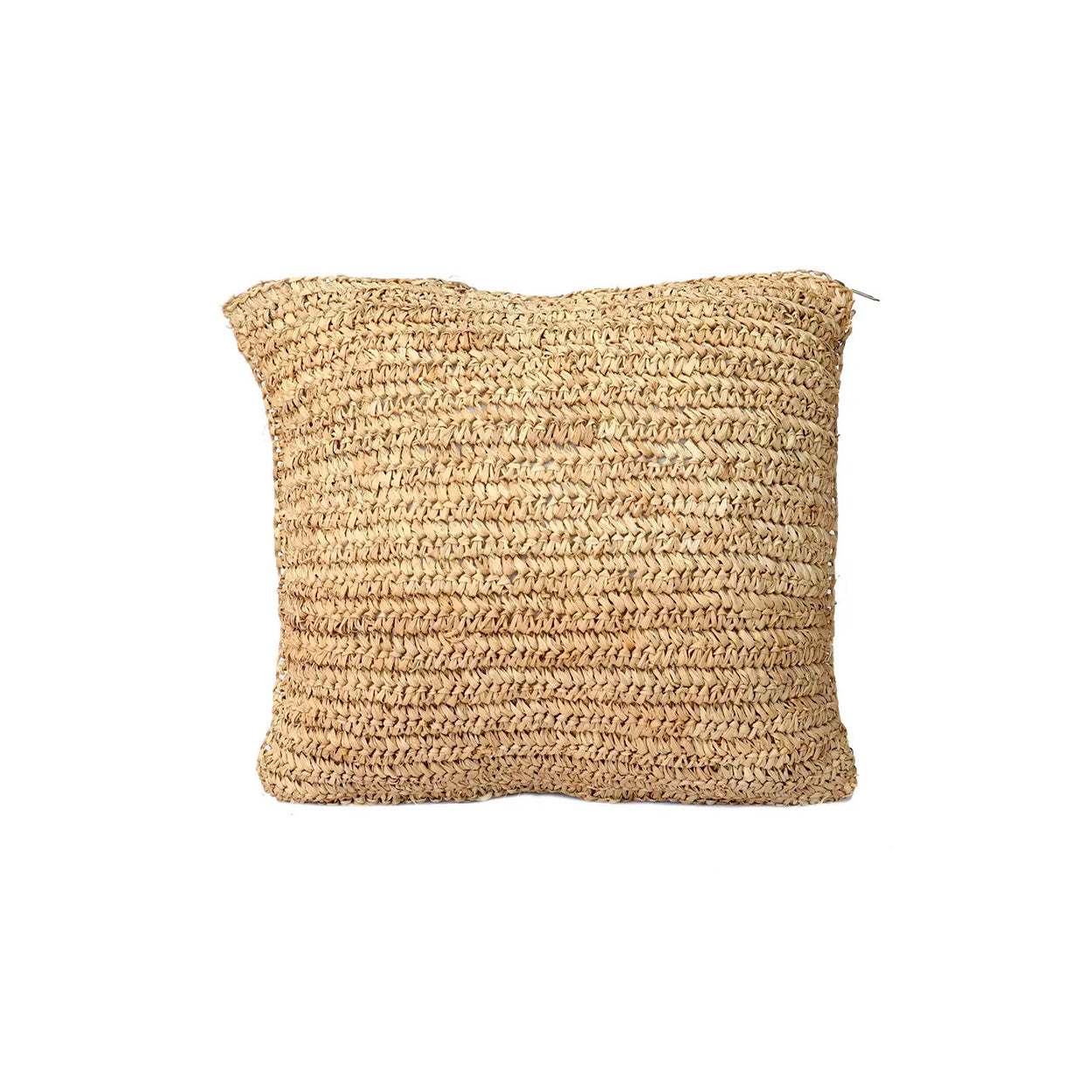 The Raffia Flores Cushion Cover Square - Natural - 40x40