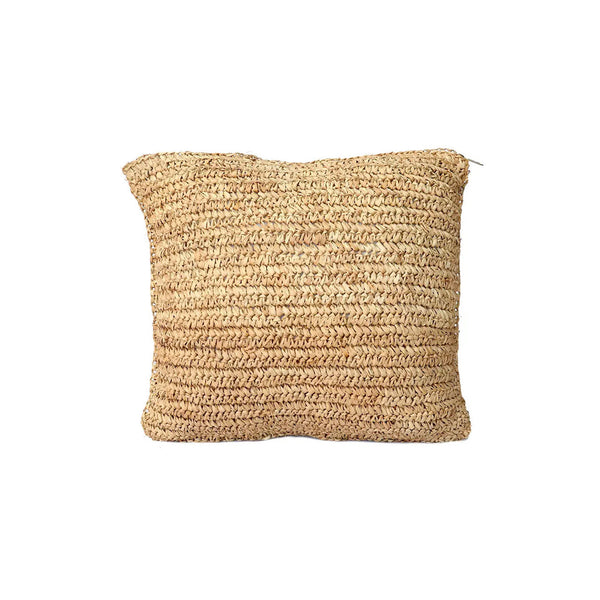 The Raffia Flores Cushion Cover Square - Natural - 40x40