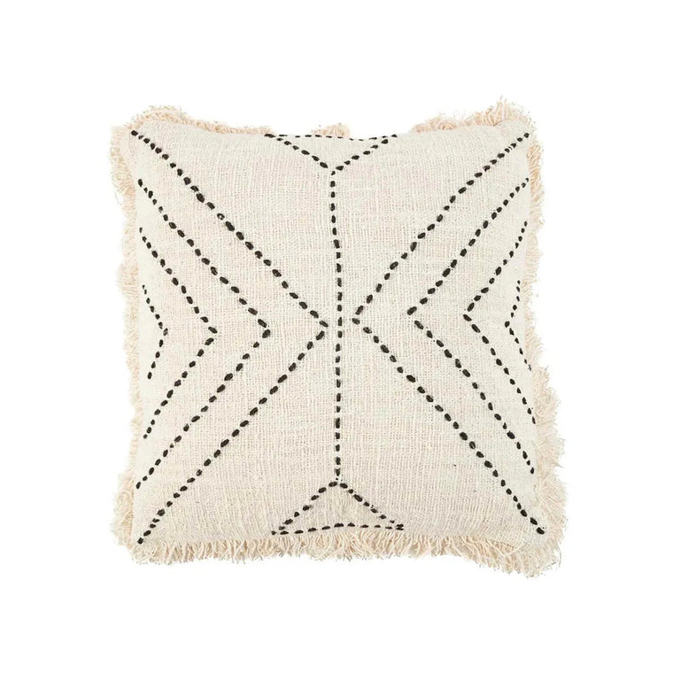 The Tribal Cushion Cover - Natural Black