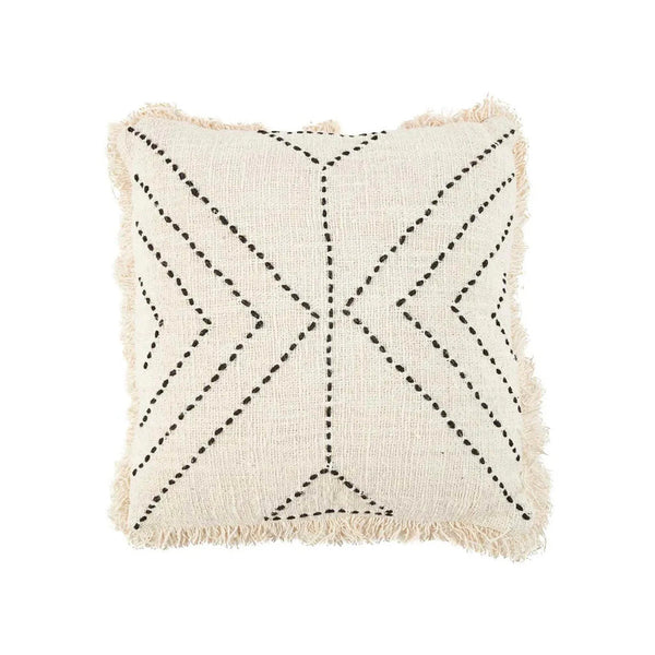 The Tribal Cushion Cover - Natural Black