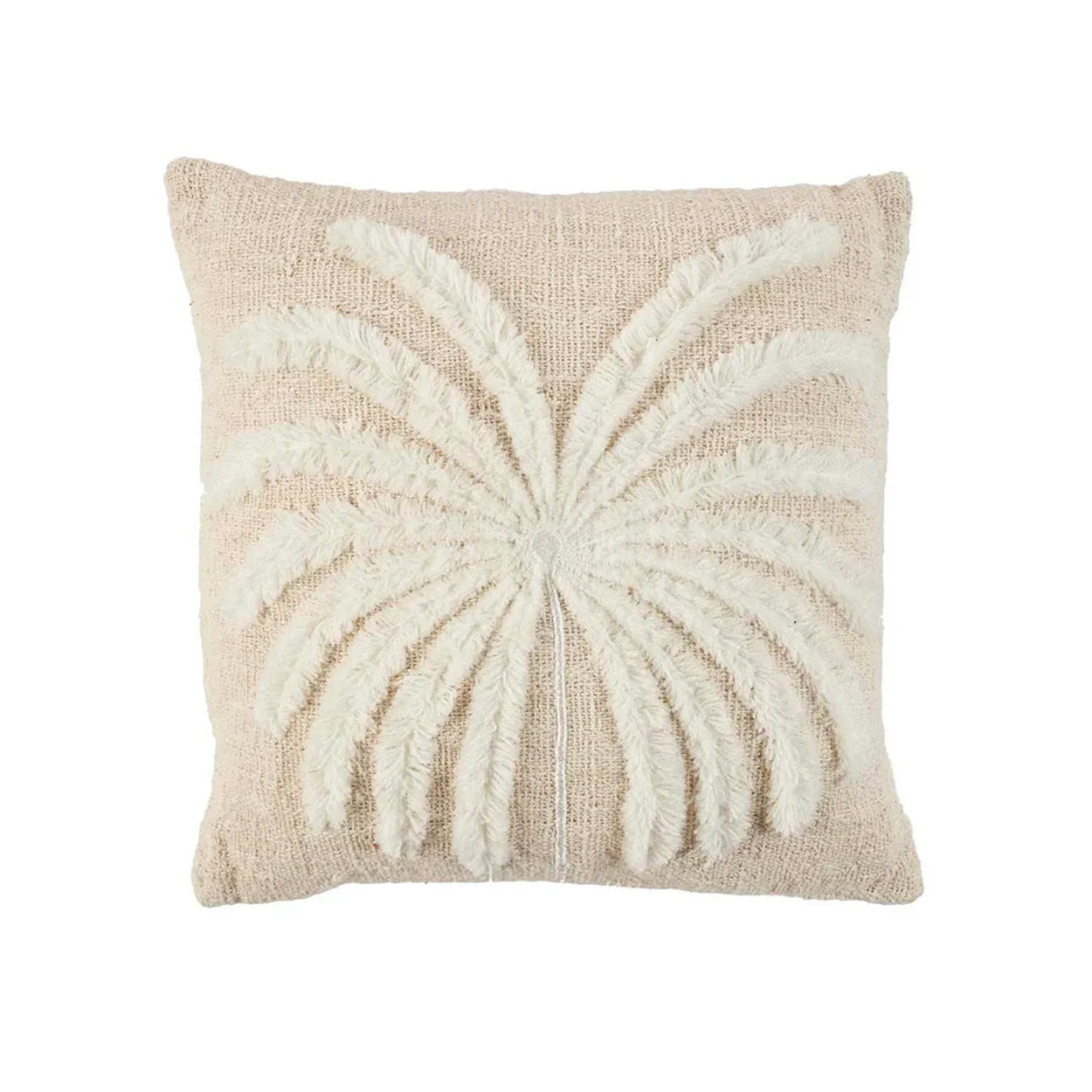 Housse de coussin Isla Palm - Blanc Naturel