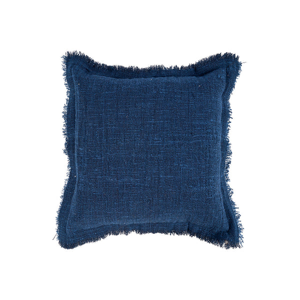 La housse de coussin Azure Fringe – Bleu indien