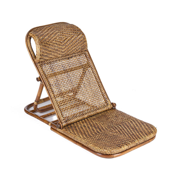De Rotan Vloer Lounger - Donker Walnoot