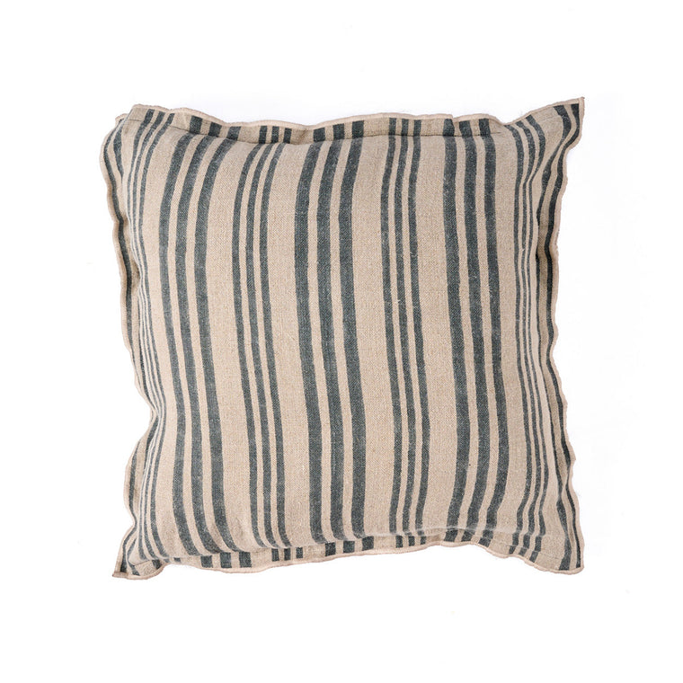 La Housse de Coussin Nordic Stripe - Noir Naturel - 50x50