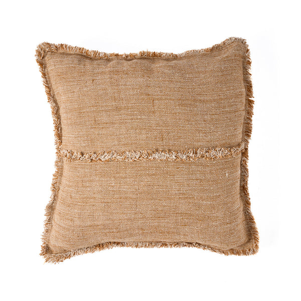 Housse de coussin Sahara Fringe - Marron naturel - 50x50