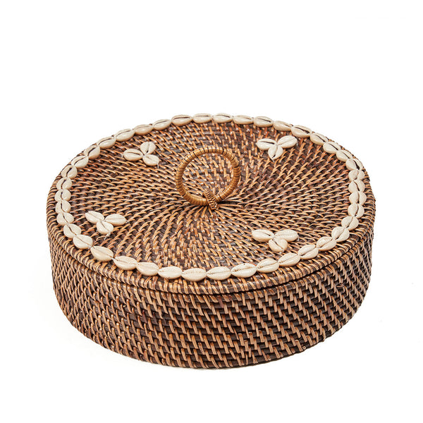 Le panier compartimenté en rotin - Marron naturel