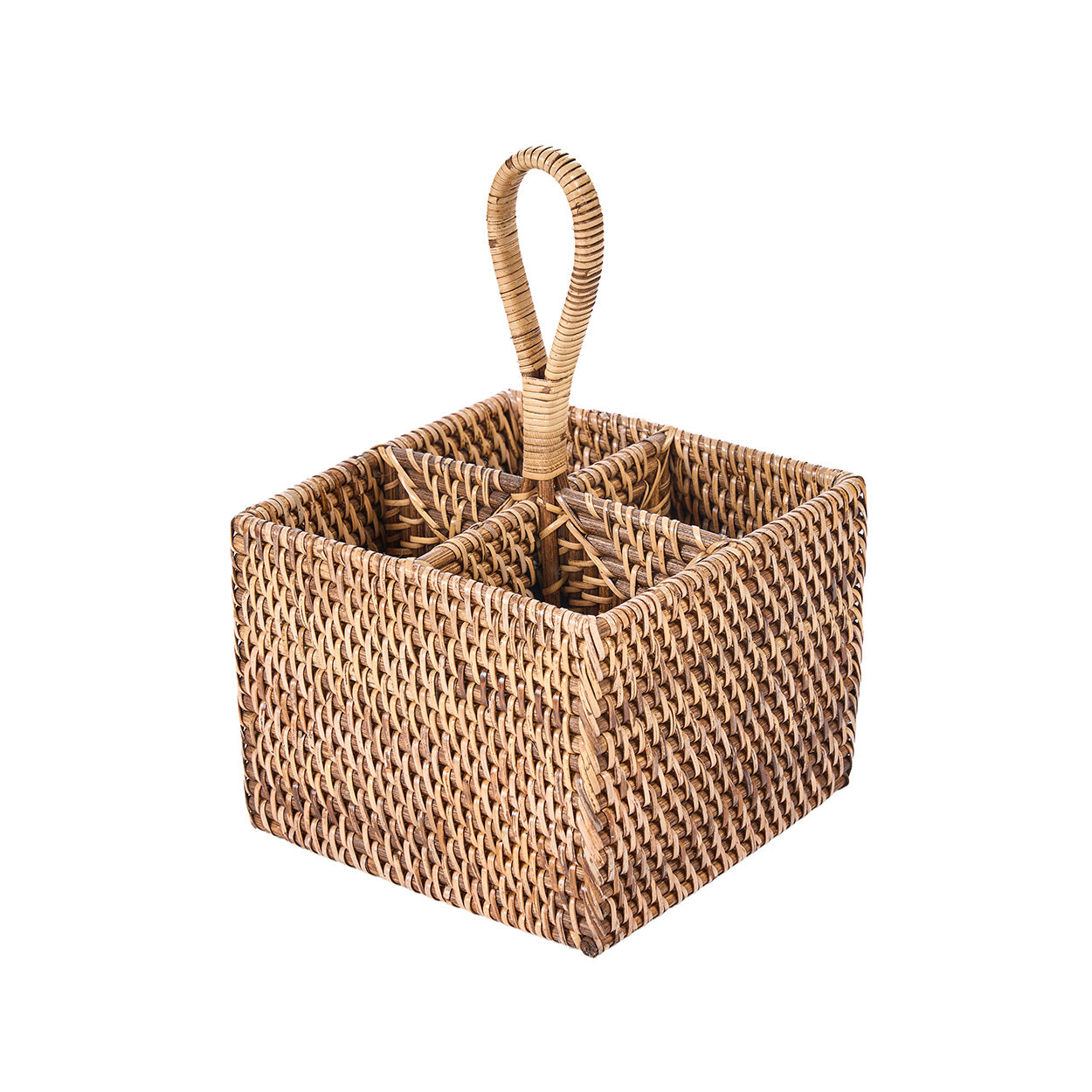 Le Range-couverts en rotin N°4 - Marron naturel