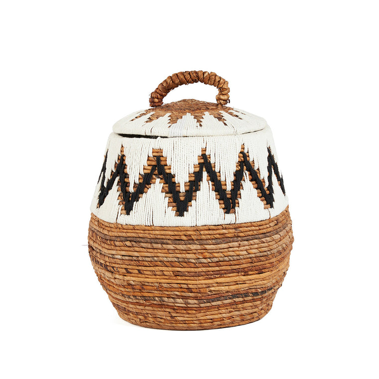 The Little Bay Beach Basket - Natural White - M