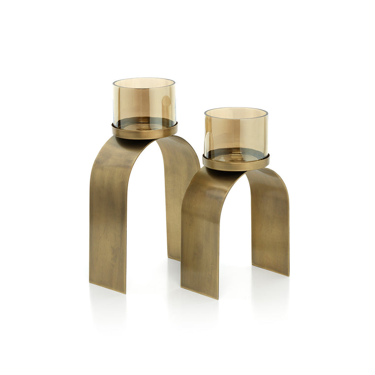De Bow Glow Theelichthouder - Goud - SET/2