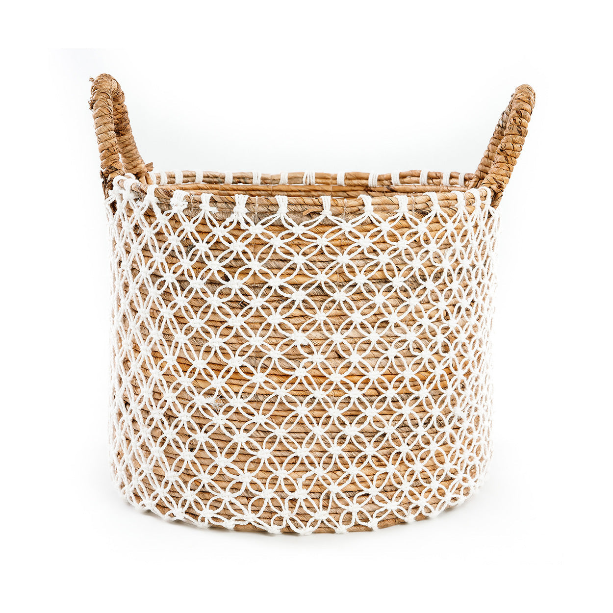 De gehaakte macramé mand - L