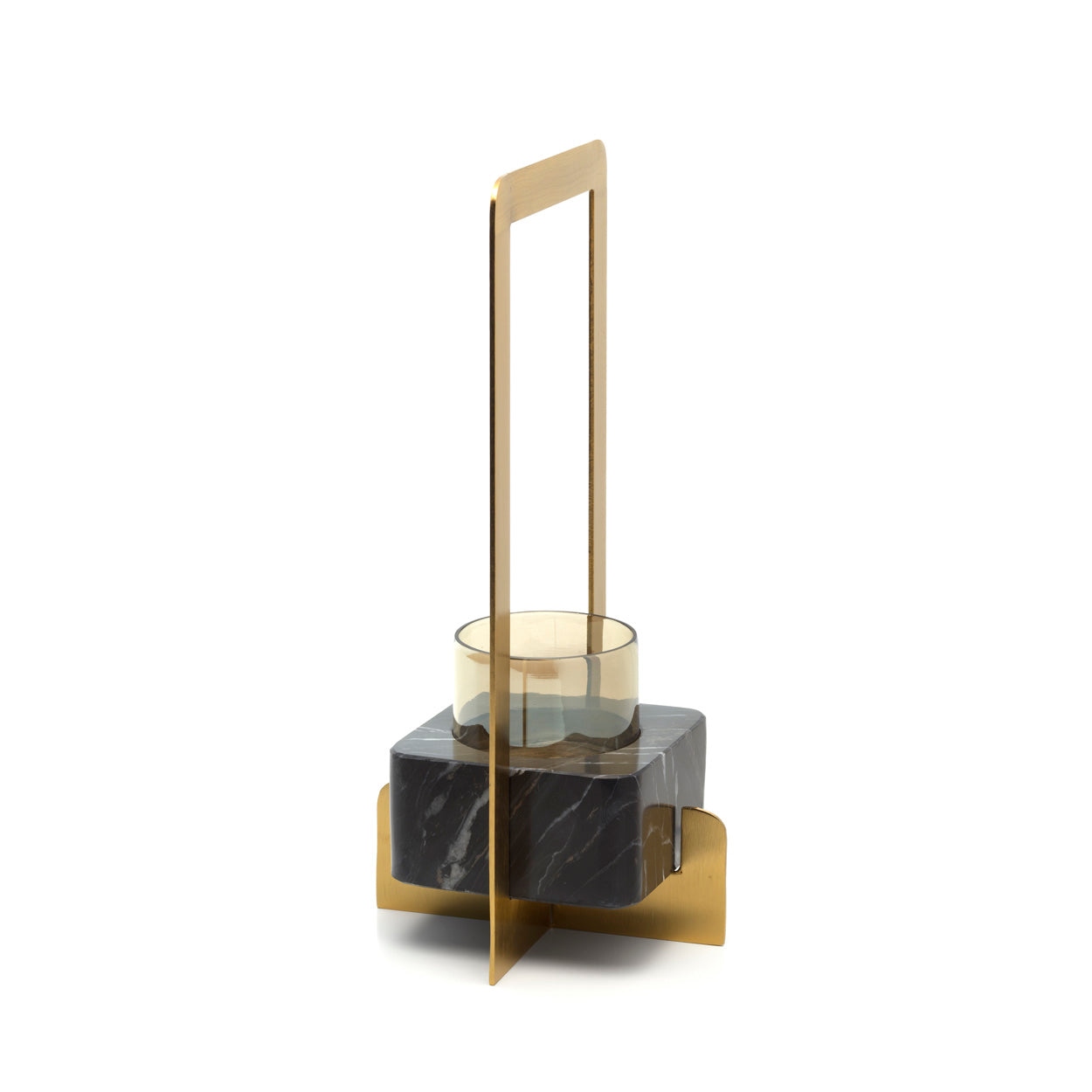 De Marbre d'Or Kaarsenhouder - Goud Zwart - L