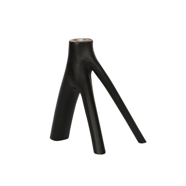 De Triple Twig Kandelaar - Zwart