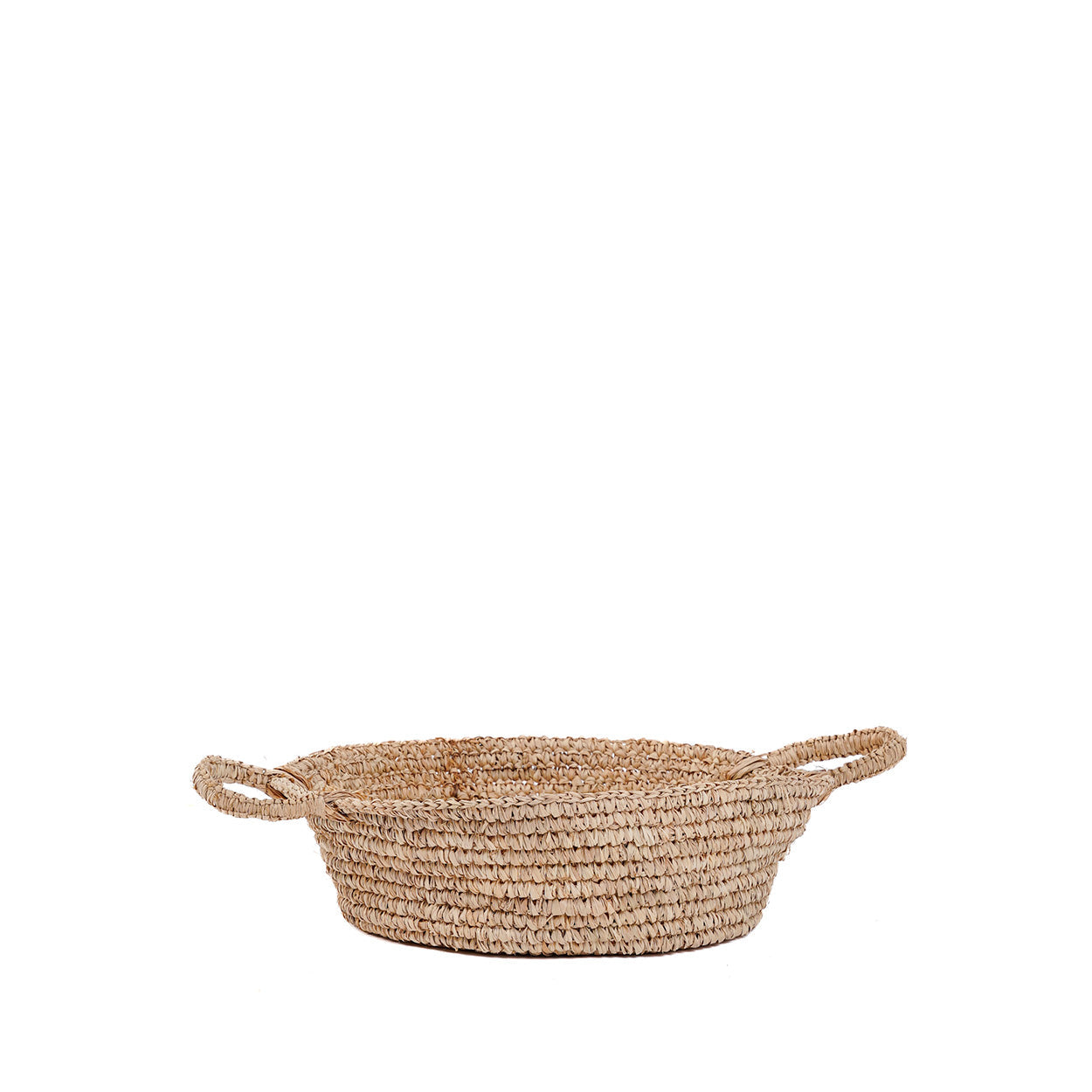 De Raffia Mand Dienbladen - Natuurlijk - M