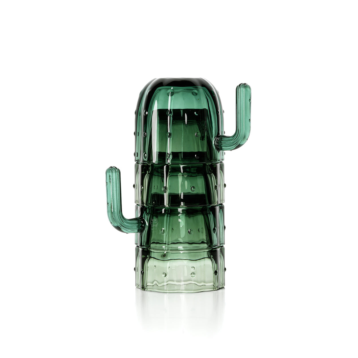 De Stapel-een-cactus Glazen - Groen - Set van 4
