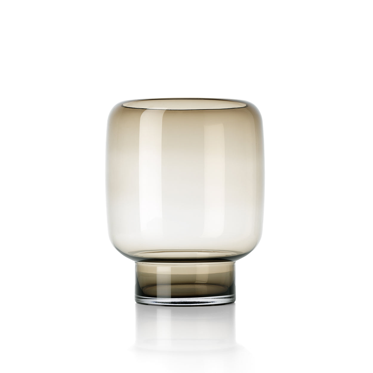 Le Vase Cube Fumé - Marron - L