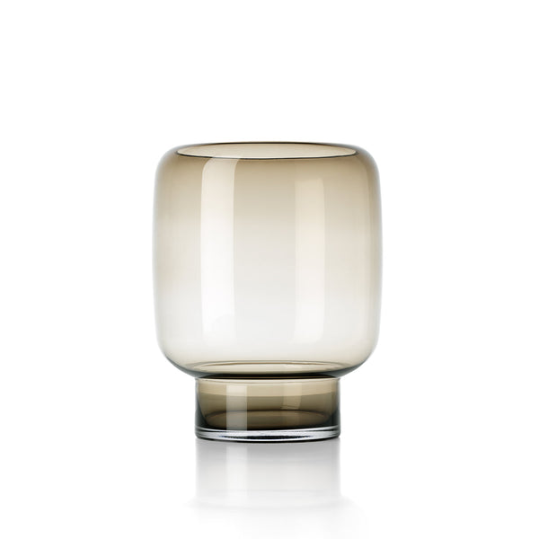Le Vase Cube Fumé - Marron - L