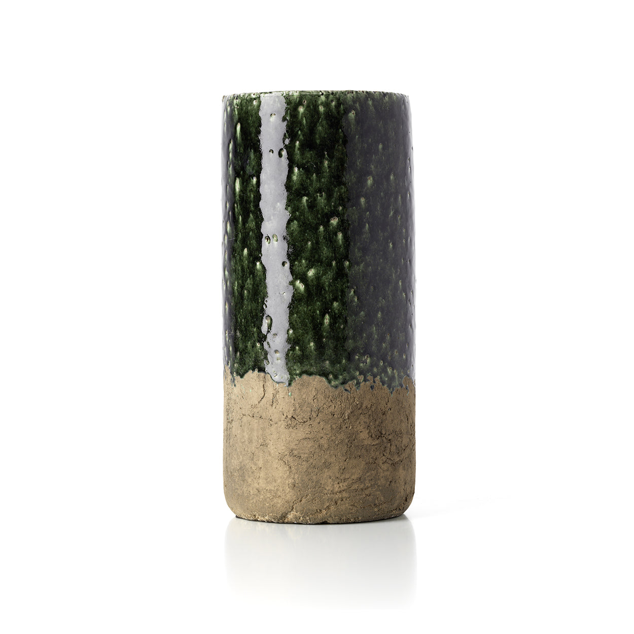 Le Vase Cylindre Moss - Vert Béton - T