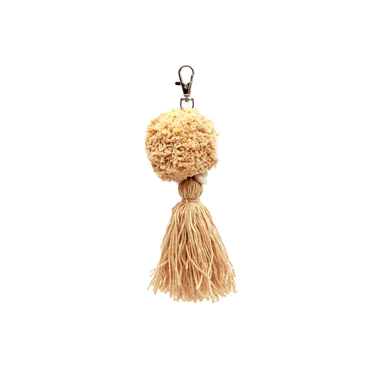 De Pompom Sleutelhanger - Mocca