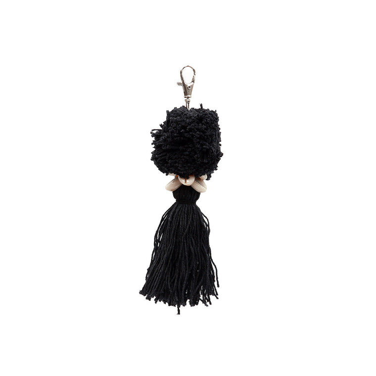De Pompon Sleutelhanger - Zwart