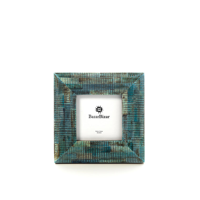 De Oceaan Rimpel Lijst - Turkoois - 10x10