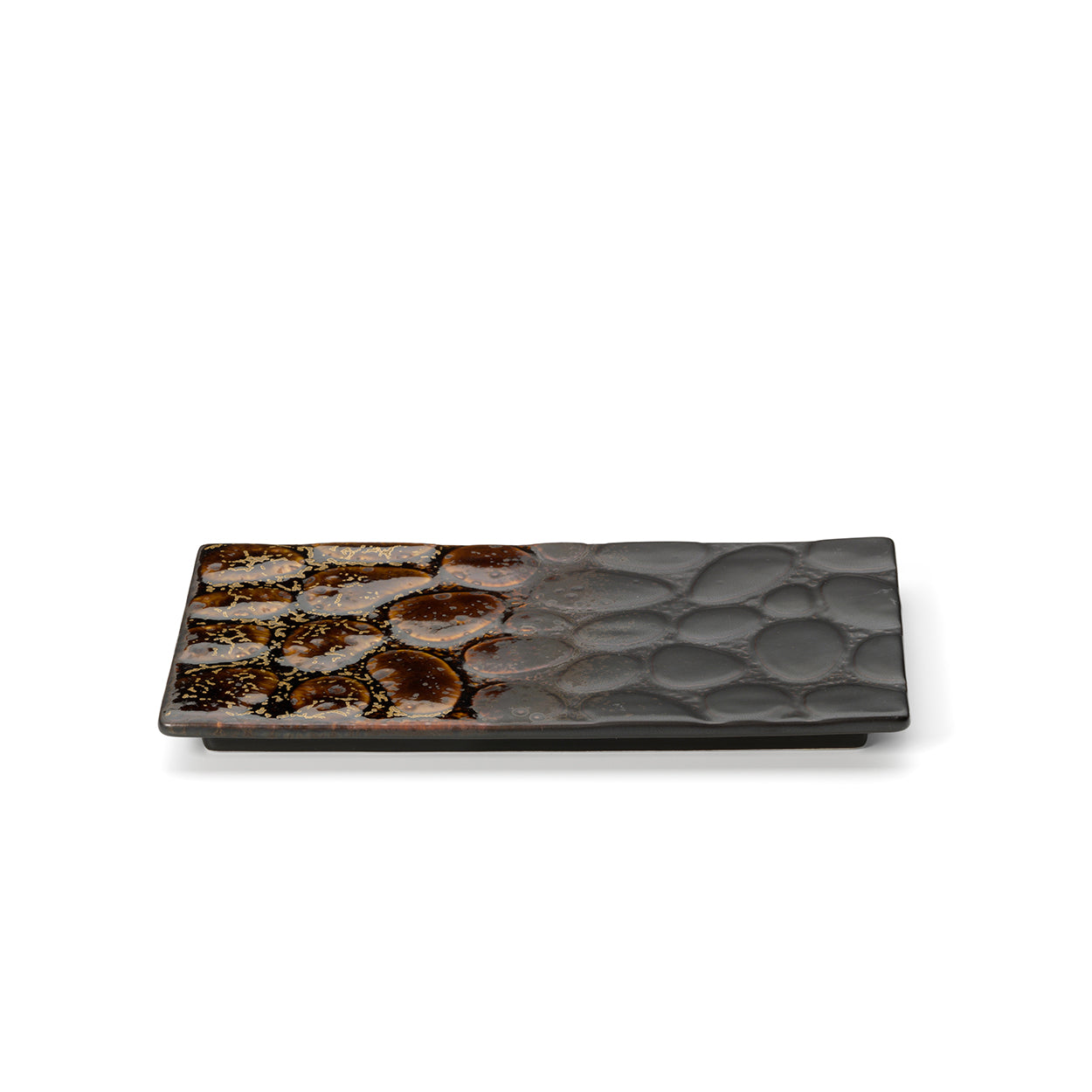 L'assiette rectangulaire Merapi - Marron