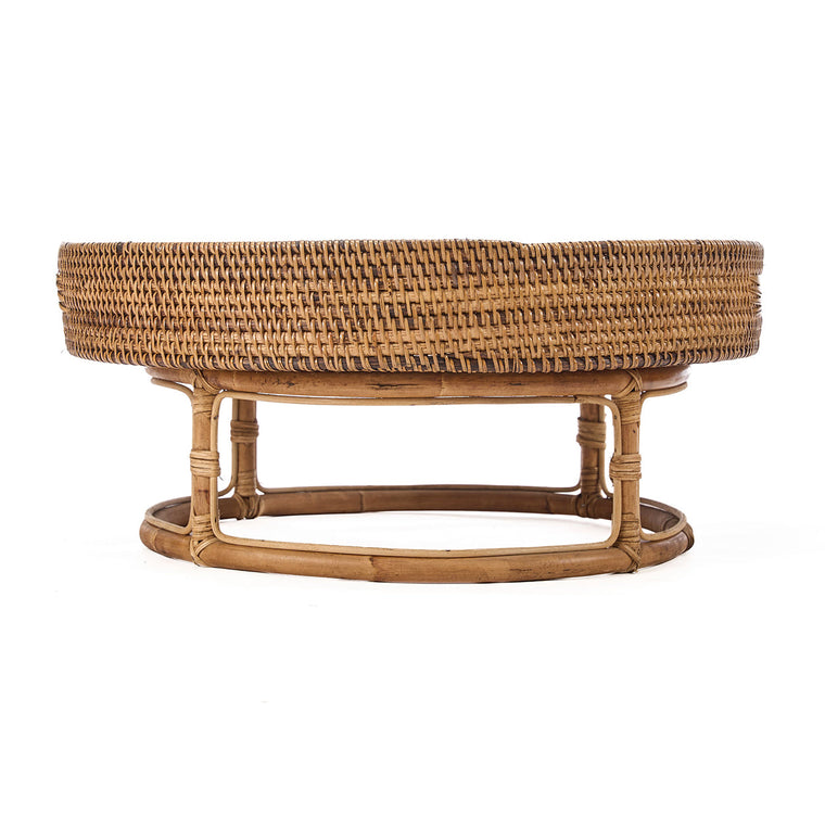 The Rattan Rise Tray - Natural Brown