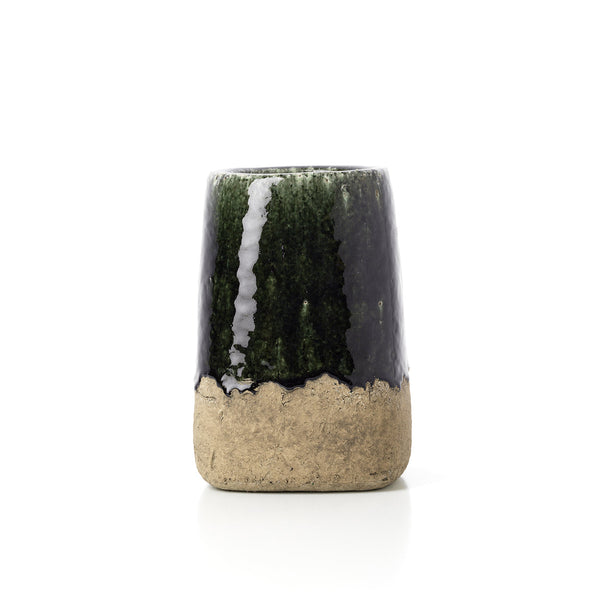 De Moss Conical Planter - Concrete Green - M
