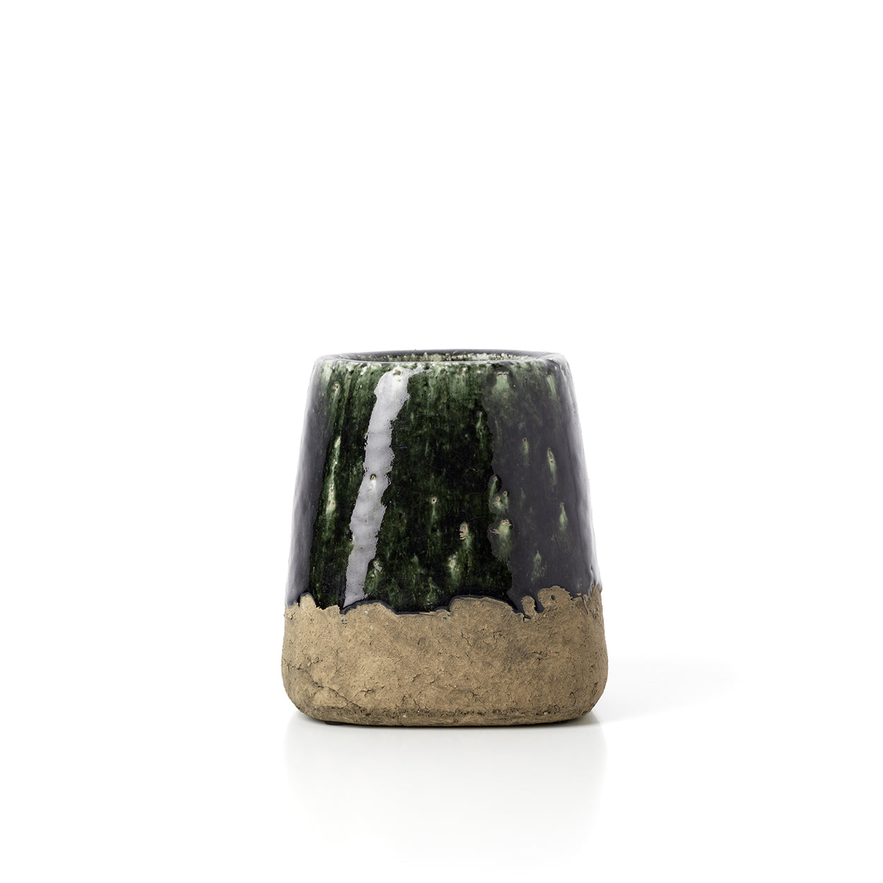 De Moss Conical Planter - Concrete Green - S