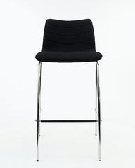 Tabouret de bar Workliving Verona - Similicuir noir - Piétement chromé