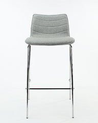 "Workliving Verona Barstool 75 cm - Wool Felt Fenice 602 middle grey - black frame"