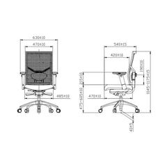 Workliving Zuidas Mesh - Regain seat - Office Chair Ergonomic Design (N)EN 1335