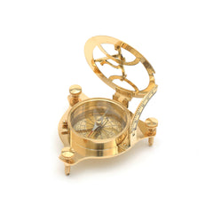 Boussole Cadran Solaire en Laiton Style Antique | Décoration Nautique Classique
