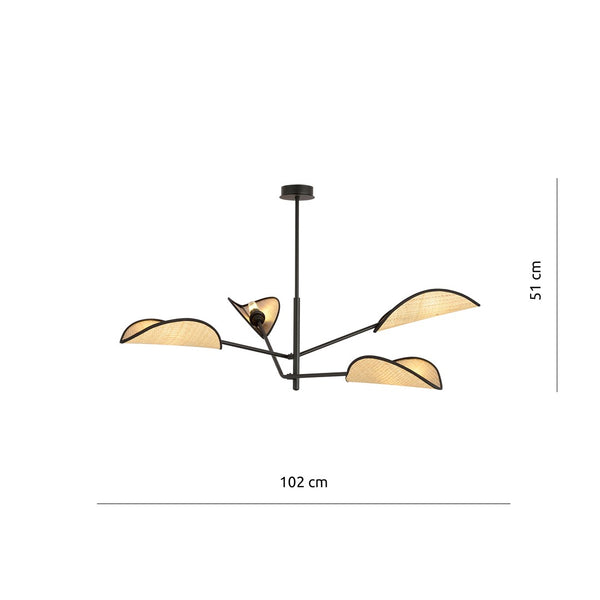 VENE 4 BLACK/RATTAN