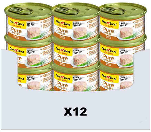 GIMDOG LITTLE DARLING PURE DELIGHT POULET 12x85 g