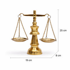 Balance de laboratoire dorée de style antique | Décoration de bibliothèque et de bureau