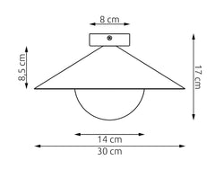 MONO 1S CEILING LIGHT BLACK GRAPHITE - 6