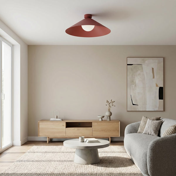 MONO 1L CEILING LIGHT BURGUNDY OPAL - 3