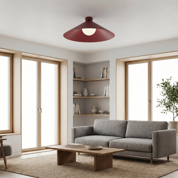 MONO 1L CEILING LIGHT BURGUNDY OPAL - 4