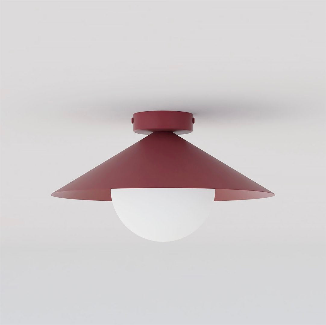 MONO 1S CEILING LIGHT BURGUNDY OPAL