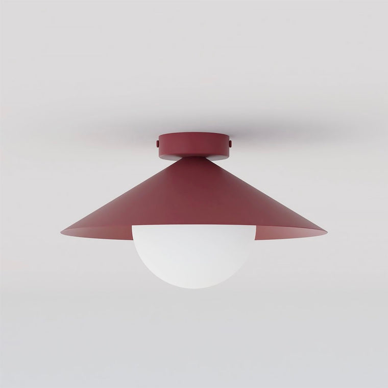 MONO 1S CEILING LIGHT BURGUNDY OPAL
