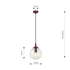 COSMO 1 BURGUNDY TRANSPARENT