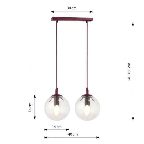 COSMO 2 BURGUNDY TRANSPARENT