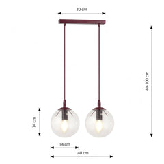 COSMO 2 BURGUNDY TRANSPARENT